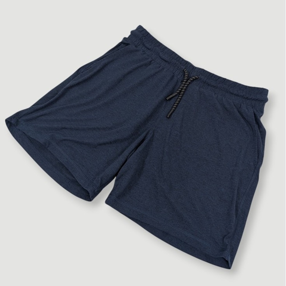 BearBottom Tech Shorts Mens Medium 5.5" Inseam Navy Blue Excellent  Athletic Gym